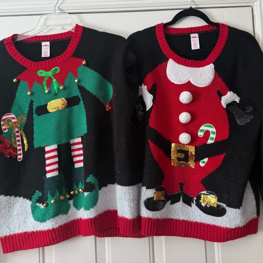 Holiday Time Red and Black Sweater